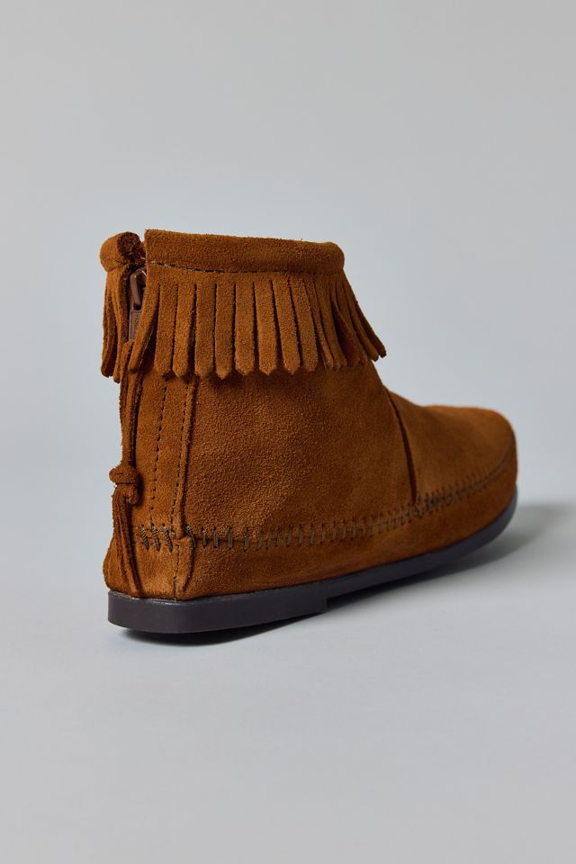 Bottes Minnetonka à fermeture éclair arrière à semelle dure #4