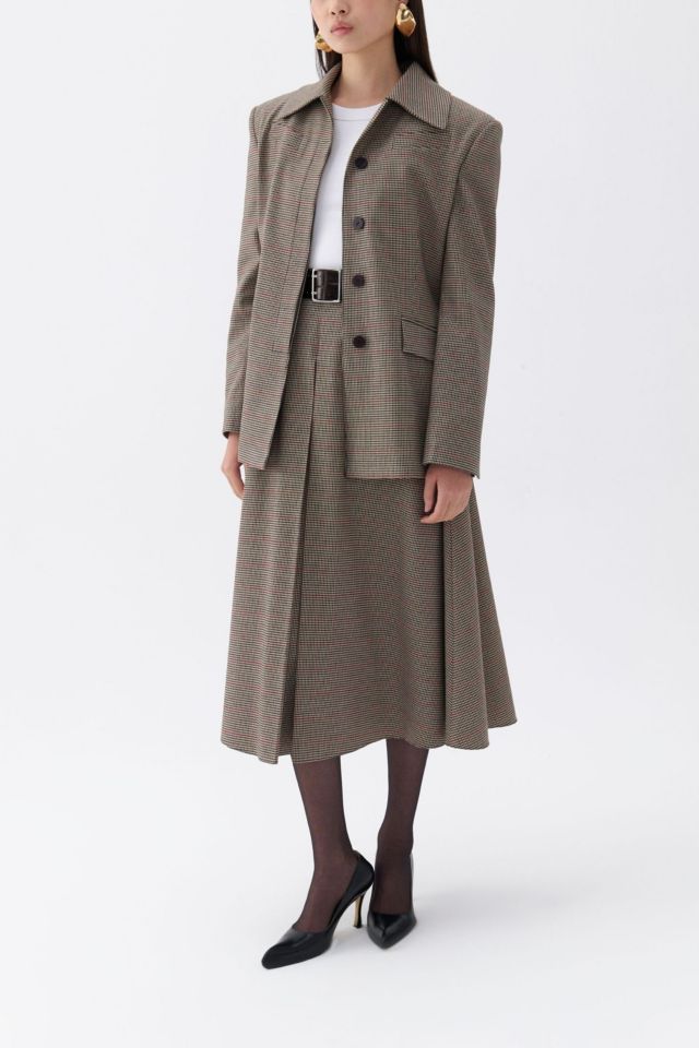 Nocturne Plaid Padded Shoulder Jacket #2