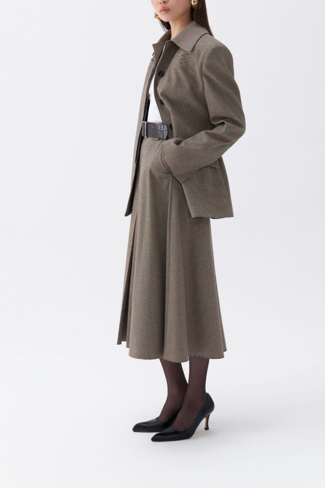 Nocturne Plaid Padded Shoulder Jacket #3