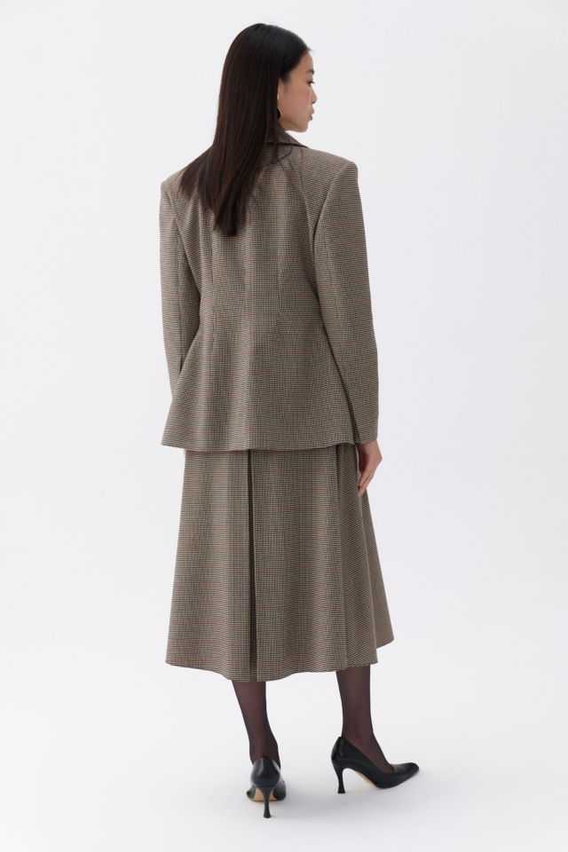 Nocturne Plaid Padded Shoulder Jacket #4