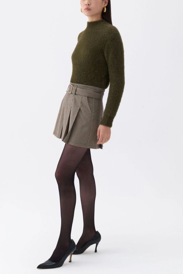 Nocturne Belted Pleated Mini Skirt #2