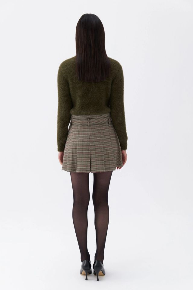 Nocturne Belted Pleated Mini Skirt #3