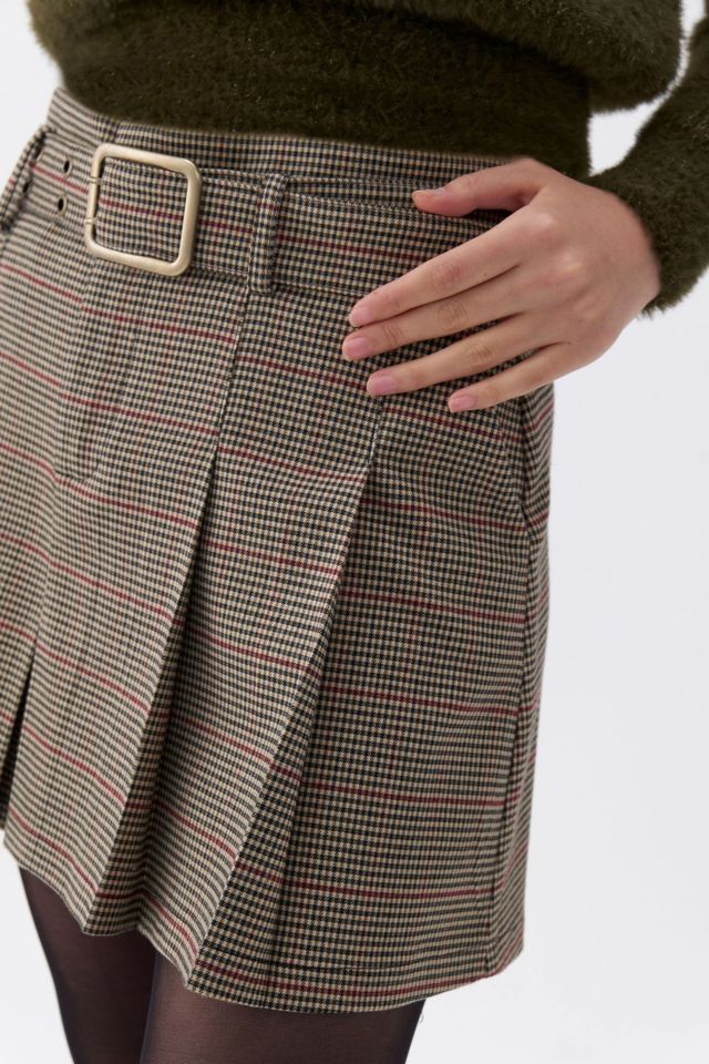 Nocturne Belted Pleated Mini Skirt #4