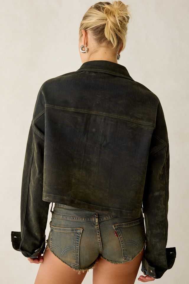 Veste en denim floqué Sampson Azalea Wang #1