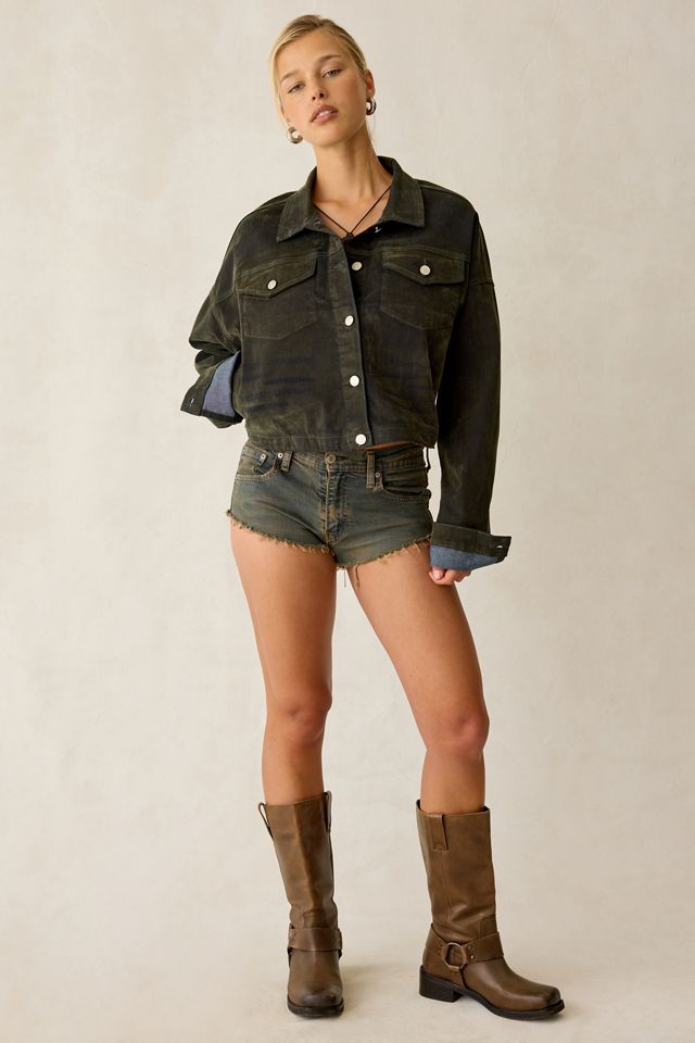 Veste en denim floqué Sampson Azalea Wang #4