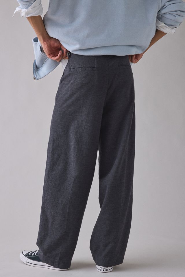 UO Noel Flat Front Linen Pants #1