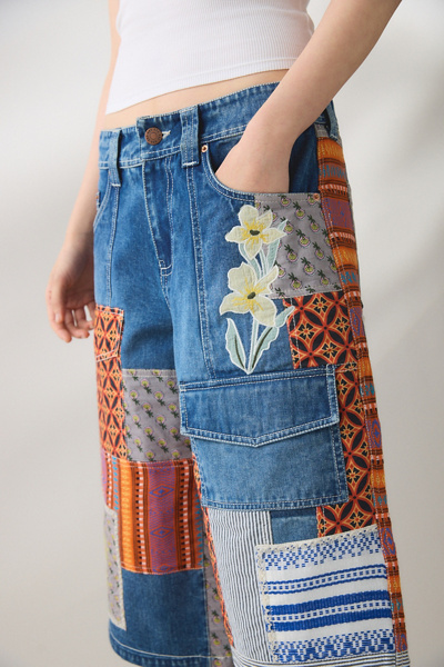 BDG Nomad Patchwork Baggy Jort