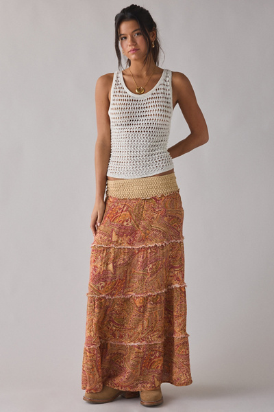 UO Cleo Pointelle Knit Strappy Tank Sweater