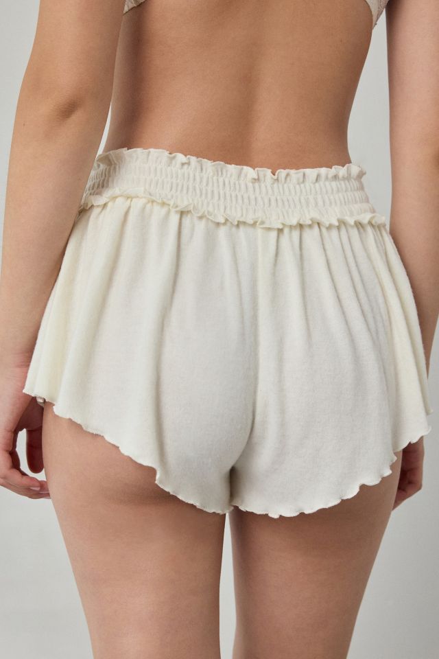 Out From Under Stay At Home Smocked Ruffle Knit Shorts #2