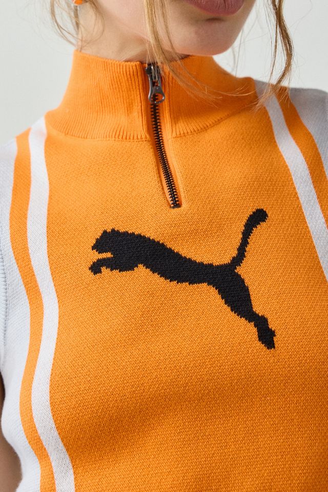 Puma Future Archive Jacquard Knit Half-Zip Tank Top #1