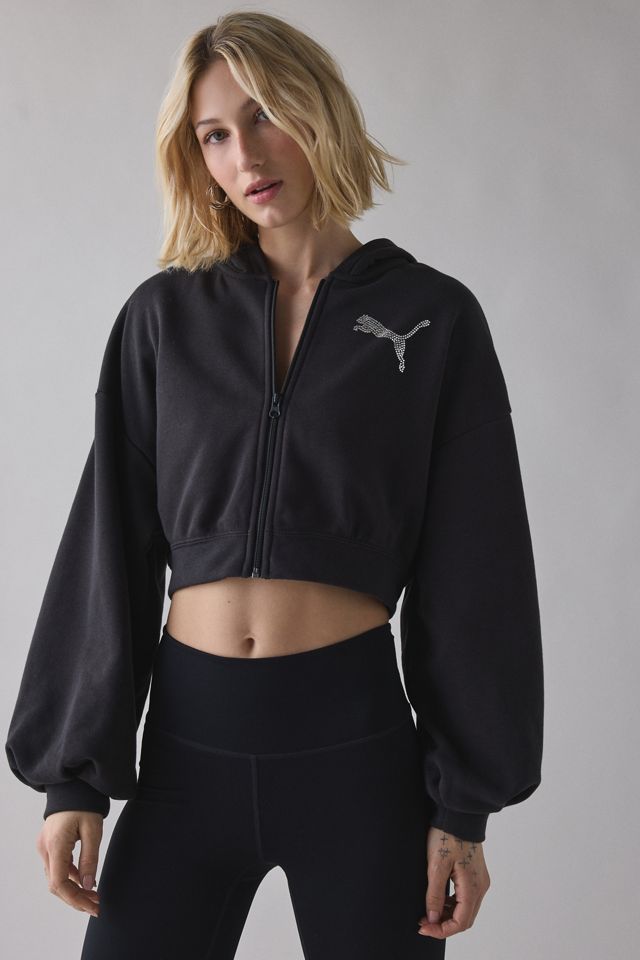 Puma Essentials Bedazzled Graphic Full-Zip Hoodie Sweatshirt #2