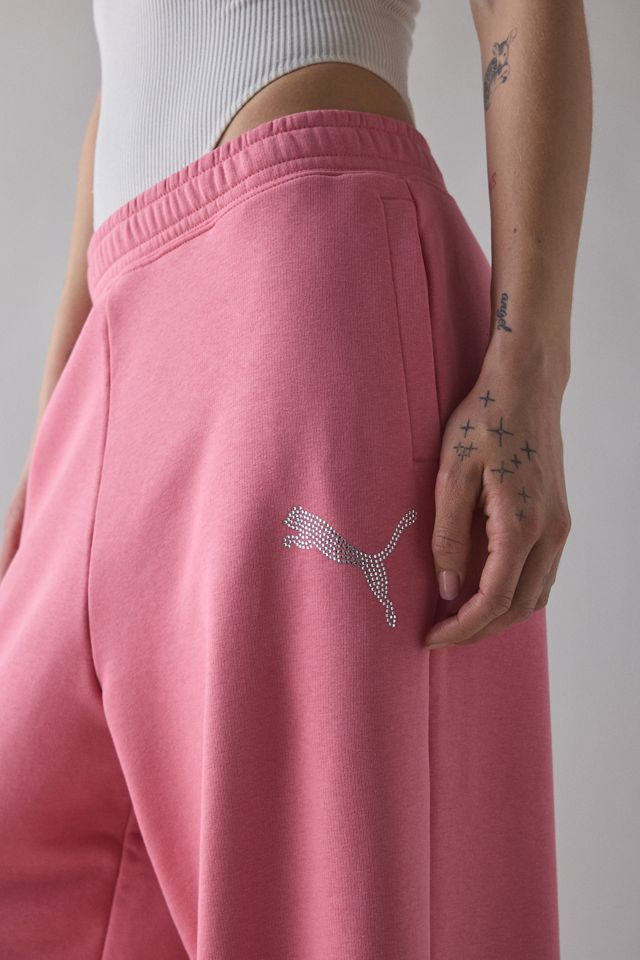 Puma Essentials Bedazzled Graphic Slouch Sweatpants #3