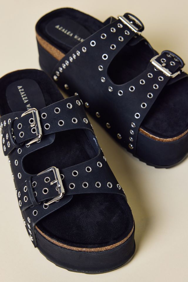 Azalea Wang Algedi Grommet Flatform Sandals #1