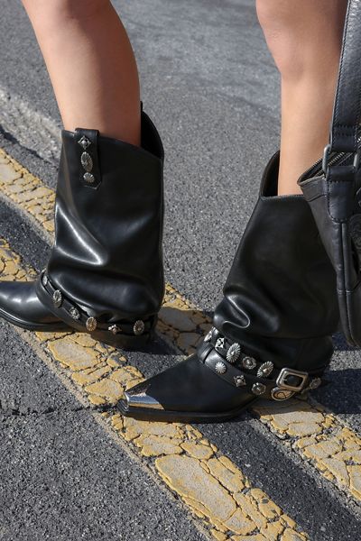 Azalea Wang Ashraf Belted Western Boots