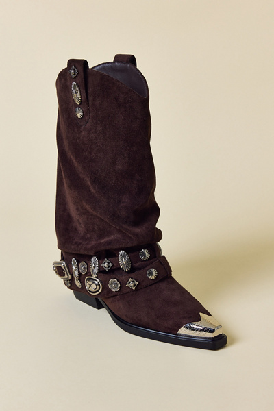 Azalea Wang Ashraf Belted Western Boots