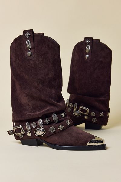 Azalea Wang Ashraf Belted Western Boots
