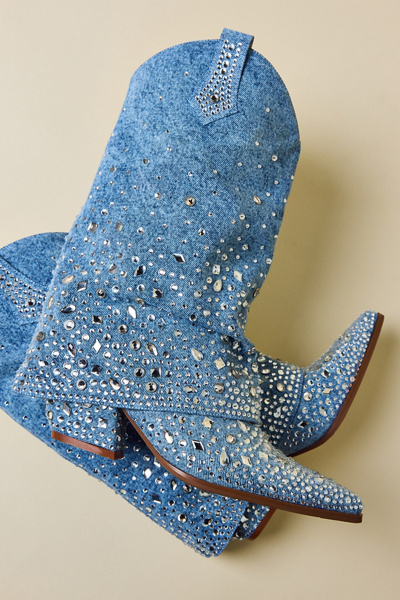 Azalea Wang Christos Denim Western Boots | Urban Outfitters Canada