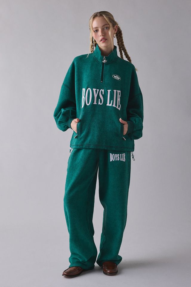 Boys Lie A1 Green Envy Graphic Quarter Zip Pullover #1