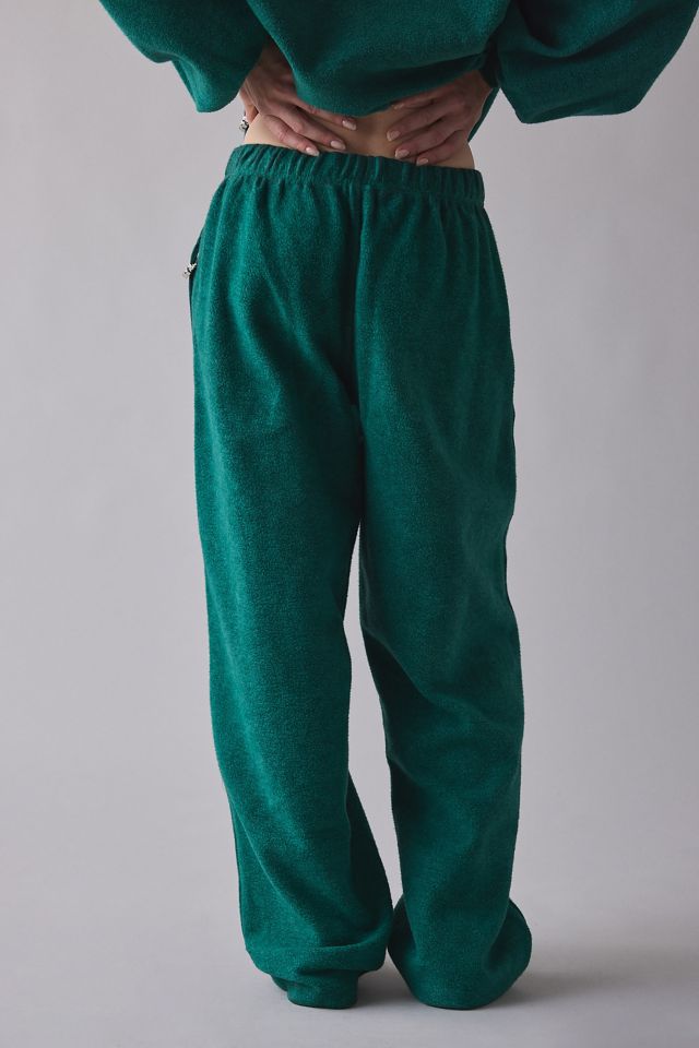 Boys Lie Alex Green Envy Fleece Wide Leg Sweatpant #3