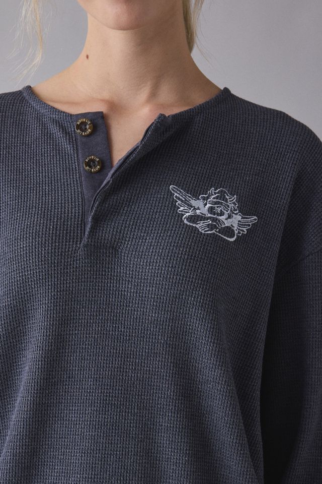 Pull-over en maille gaufrée gris foncé à imprimé graphique Boys Lie Read Receipts #3