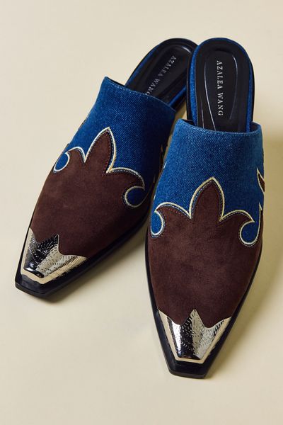 Azalea Wang Cecily Western Heeled Mules