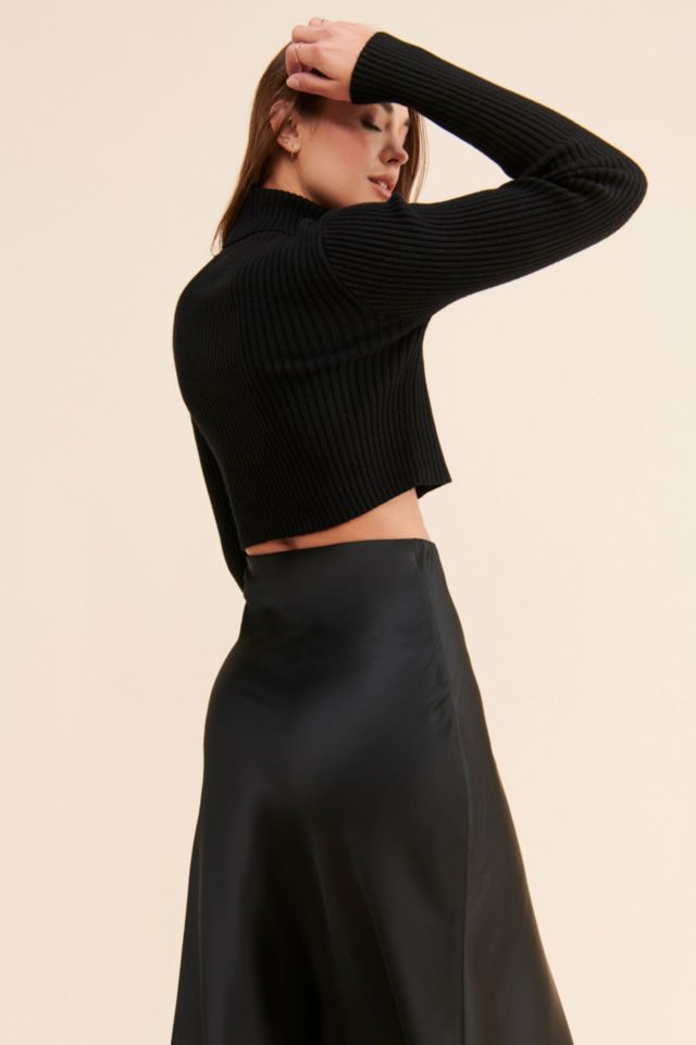 Grey Lab Cropped Knit Sweater #1