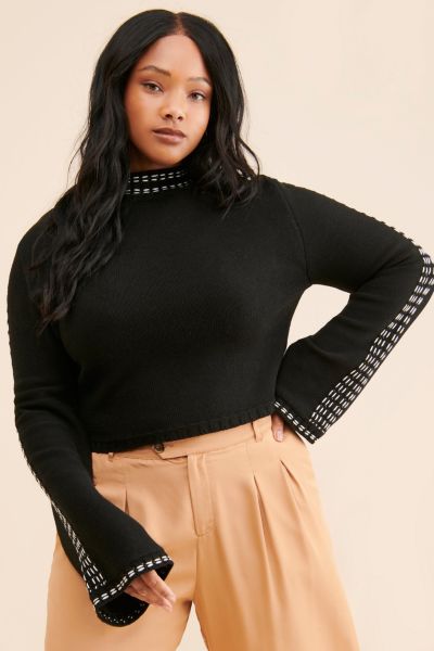 4SI3NNA Keegan Mock Neck Sweater