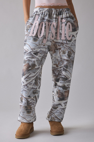 Boys Lie Kimmy Rose Colored Glasses Patched Graphic Jogger Sweatpants