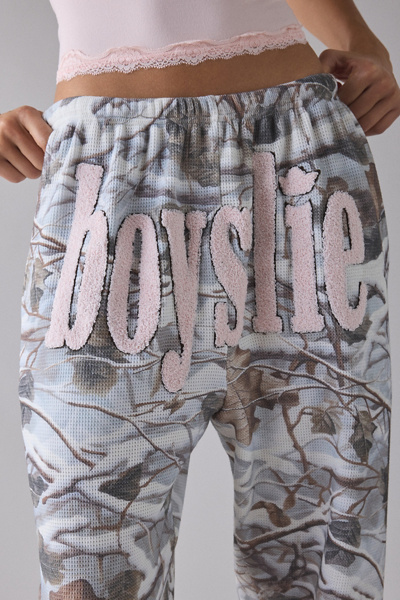 Boys Lie Kimmy Rose Colored Glasses Patched Graphic Jogger Sweatpants
