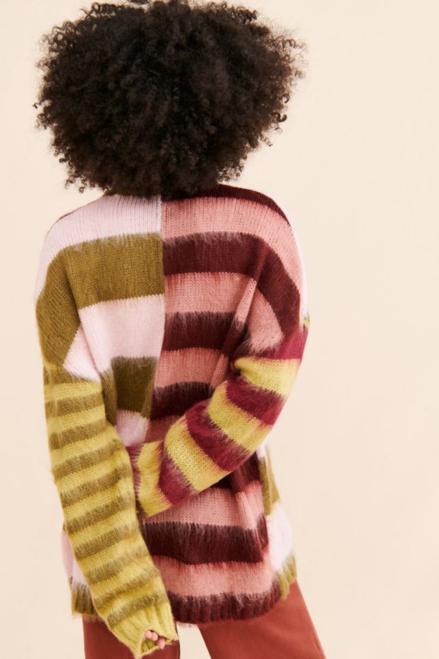 The Ragged Priest Wander Oversized Stripe Knit Sweater #1