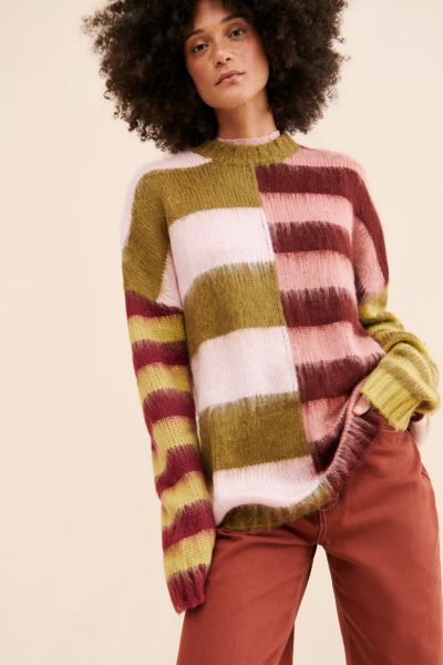 The Ragged Priest Wander Oversized Stripe Knit Sweater