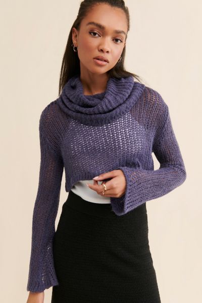 Silence + Noise Shauna Funnel Neck Sweater