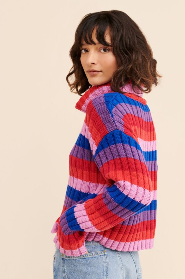 Glamorous Striped Crop Turtleneck #2