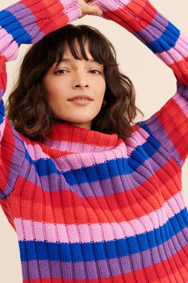 Glamorous Striped Crop Turtleneck #3