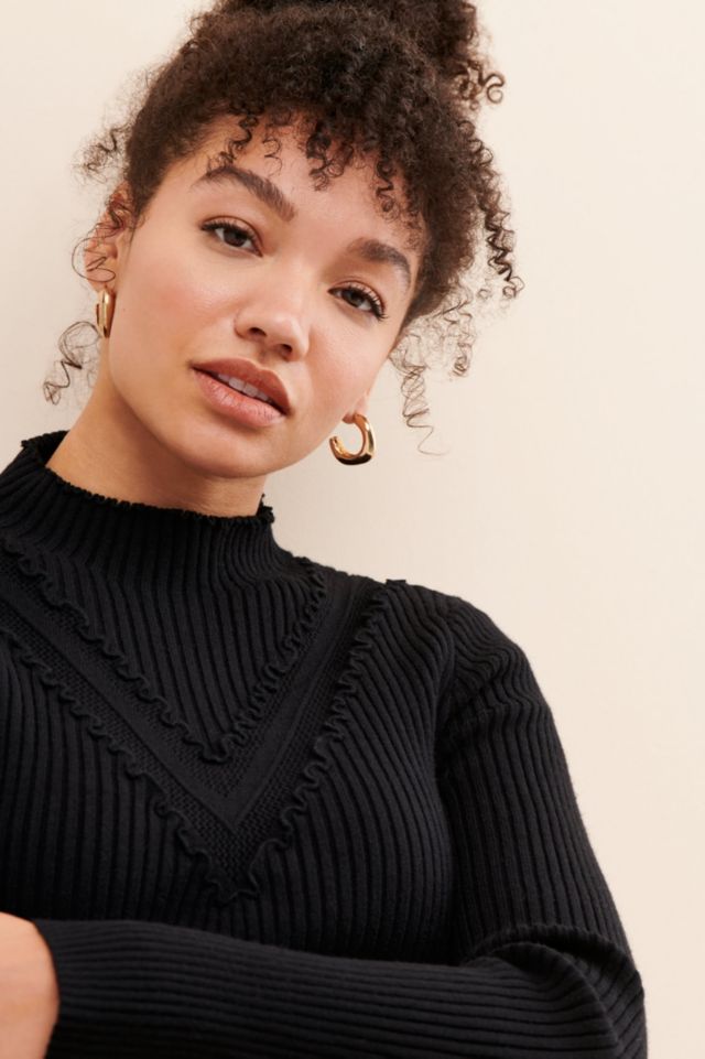 English Factory Mini Ruffle Sweater Top #2