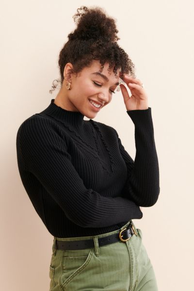 English Factory Mini Ruffle Sweater Top
