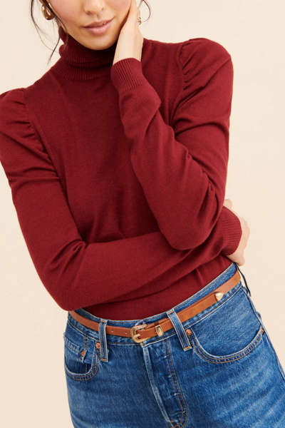 Glamorous Puff Sleeve Turtleneck