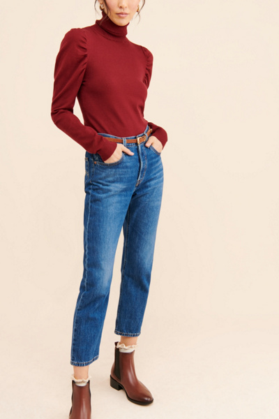 Glamorous Puff Sleeve Turtleneck