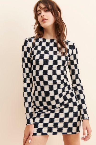 Daisy Street Plisse Velvet Myah Dress