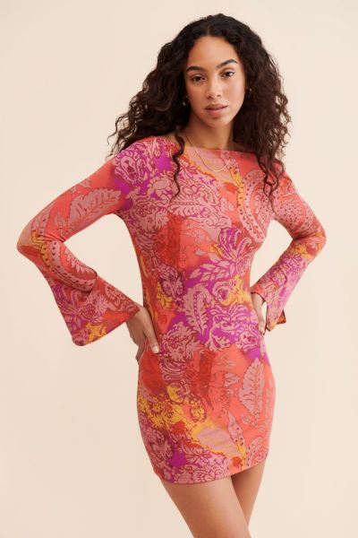 Silence + Noise Sandra Long Sleeve Mini Dress