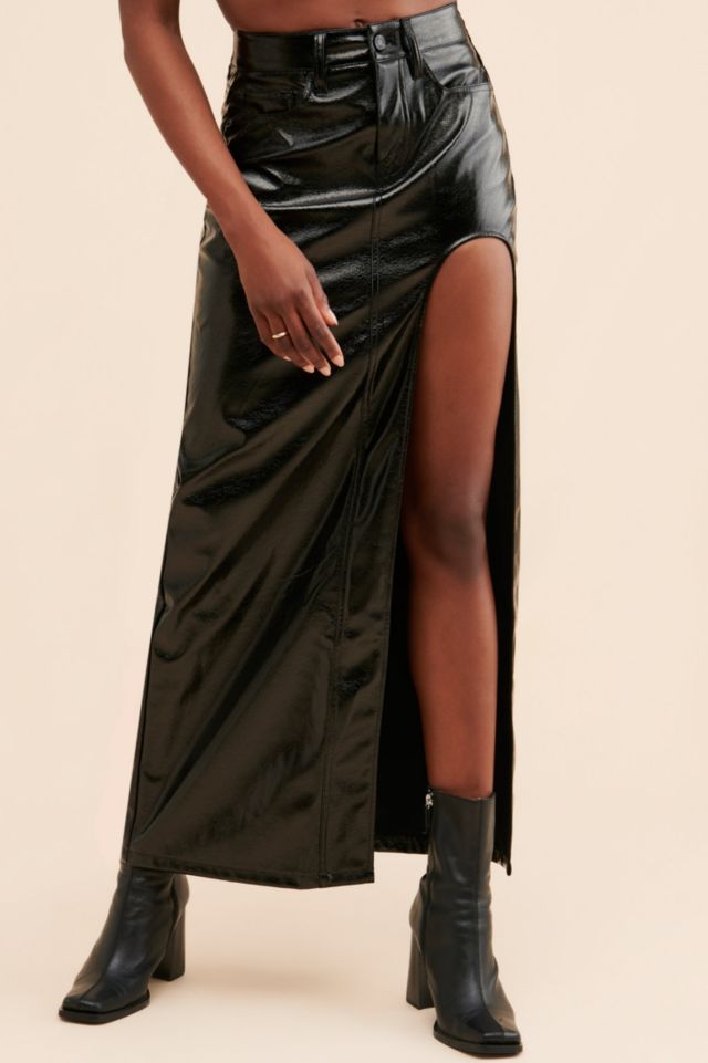 AFRM Coated High-Slit Maxi Skirt #2
