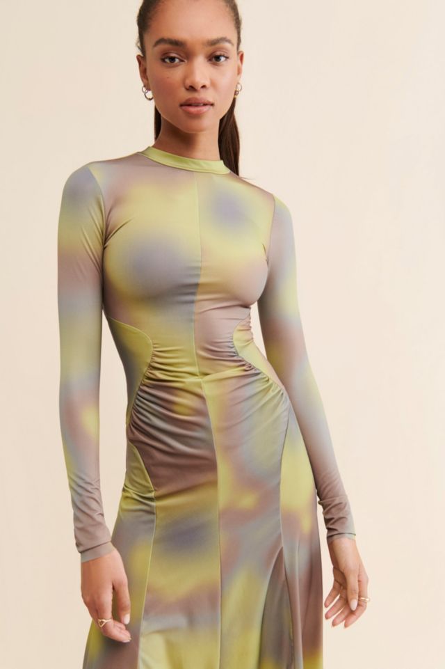 Silence + Noise Tiffany Lace-Up Midi Dress #3