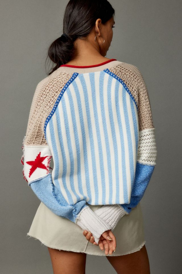 BDG Johnny Patchwork Pullover Sweater #1
