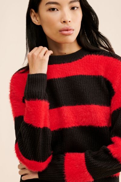 Noisy May Stripe Pullover Sweater