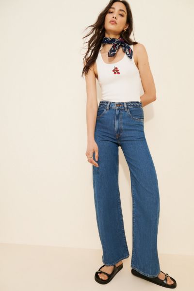 Levi's Ribcage Wide Leg Braided Jeans