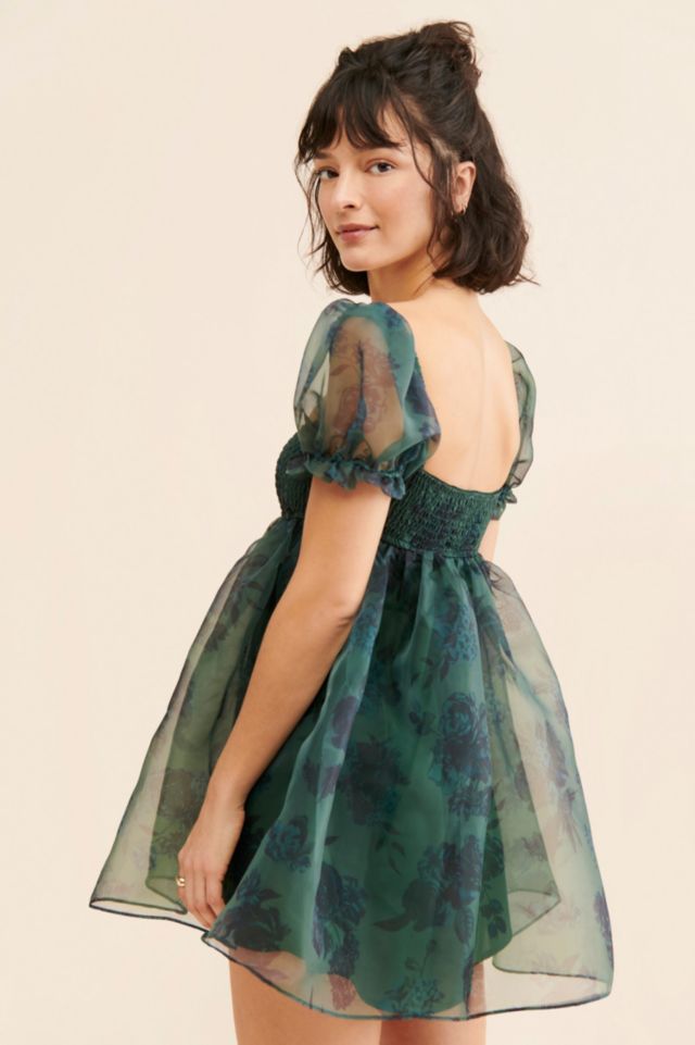 WeWoreWhat Puff-Sleeve Organza Mini Dress #1