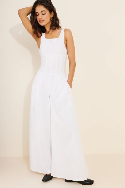 WeWoreWhat Pleated Corset Jumpsuit