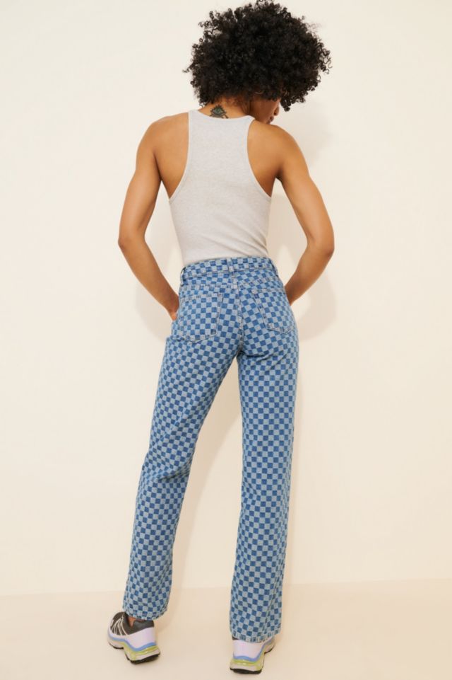 Dot and Lu Dames Checkered Jeans #1