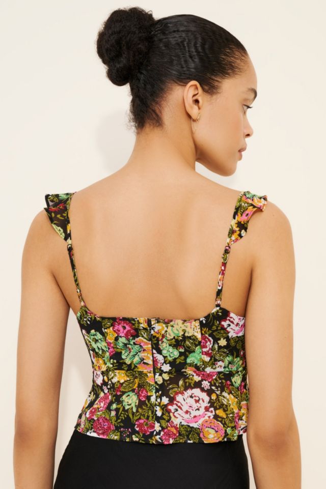 AFRM Aisha Cropped Floral Top #1