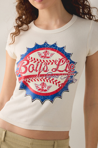 Boys Lie Sport Spice Rhinestone Baseball Graphic Baby Tee | Urban